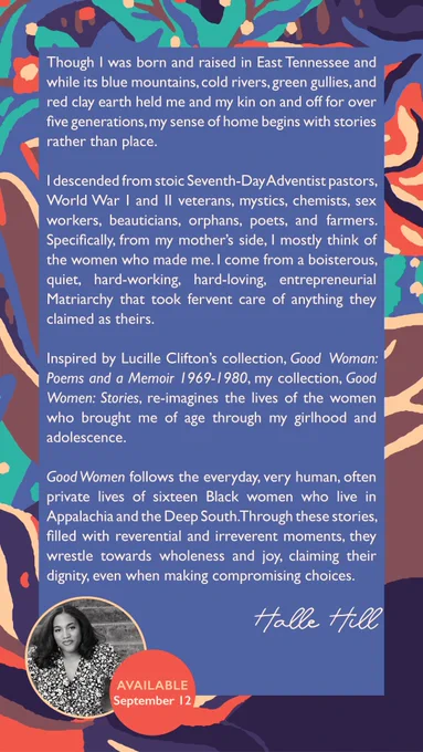 Letter from author Halle Hill about her upcoming book, GOOD WOMEN, out Sept. 12