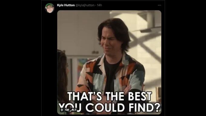 Screenshot of Twitter post: "That's the best you could find?"