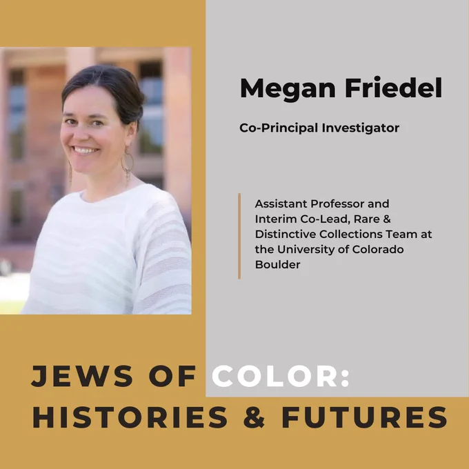 Light grey and mustard yellow colored graphic with image of Friedel and list of professional titles