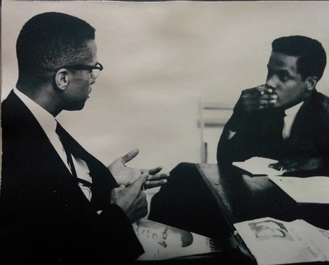 Carlos Russell interviews Malcolm X for The Liberator, May 1964