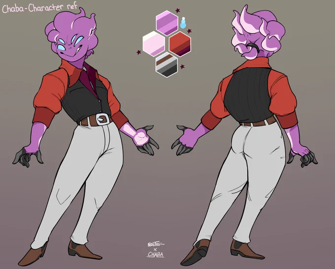 @Noctoc2 gave me his blessing, tools, and CSP file to continue working on Chaba after the commission was completed between us. 

I'm happy to be given the opportunity to work on his colors and backside view which will certainly help me a lot in the future. Thank you!