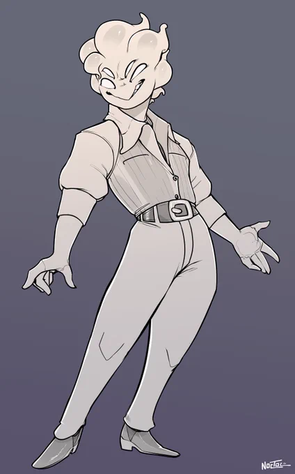 This is the commission I purchased from @Noctoc2.

Noctoc did a fantastic job and I encourage everyone to support his work and absolutely buy a commission from him!

Special thanks to @Phelsarus_Beel for encouraging me to create this character and be welcoming of each redesign I've made to him (This is the last one, I promise :> ).