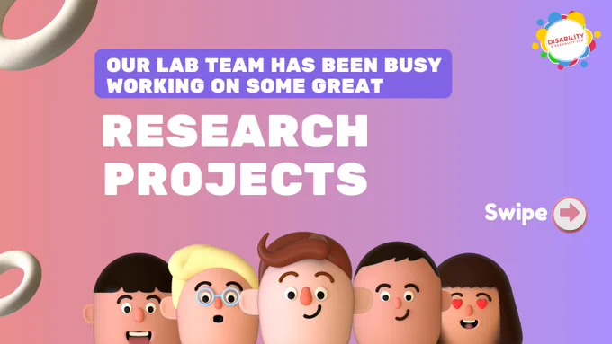 Our lab team has been busy working on some great research projects. swipe. Logo of disability and sexuality lab. 