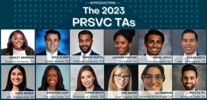 Artwork for the 2023 Plastic and Reconstructive Surgery Virtual Curriculum (PRSVC) Course TAs, which includes Karen Bach from The University of Toledo.