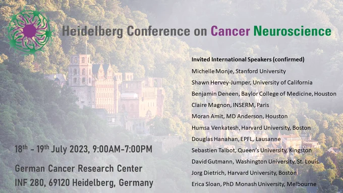 Announcement of the international speakers:
Michelle Monje, Stanford University
Shawn Hervey-Jumper, University of California
Benjamin Deneen, Baylor College of Medicine, Houston
Claire Magnon, INSERM, Paris
Moran Amit, MD Anderson, Houston
Humsa Venkatesh, Harvard University, Boston
Douglas Hanahan, EPFL, Lausanne
Sebastien Talbot, Queen’s University, Kingston
David Gutmann, Washington University, St. Louis
Jorg Dietrich, Harvard University, Boston
Erica Sloan, PhD Monash University, Melbourne
Mariella Filbin, Harvard University, Boston
