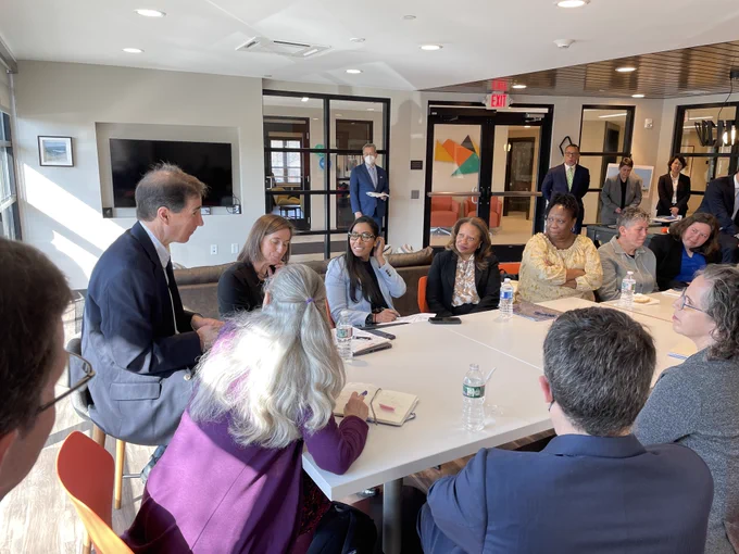 Deputy Secretary Todman in a discussion with housing developers and leaders.