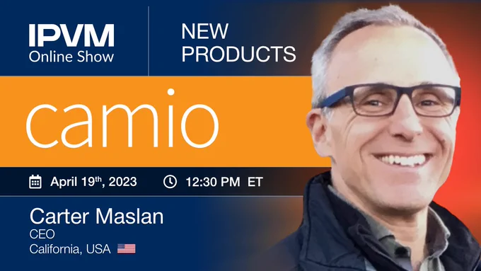 Camio CEO Carter Maslan shows how to create custom AI models using   your own video with one-click labeling. IPVM New Products Show, April 19, 12:30 ET. 