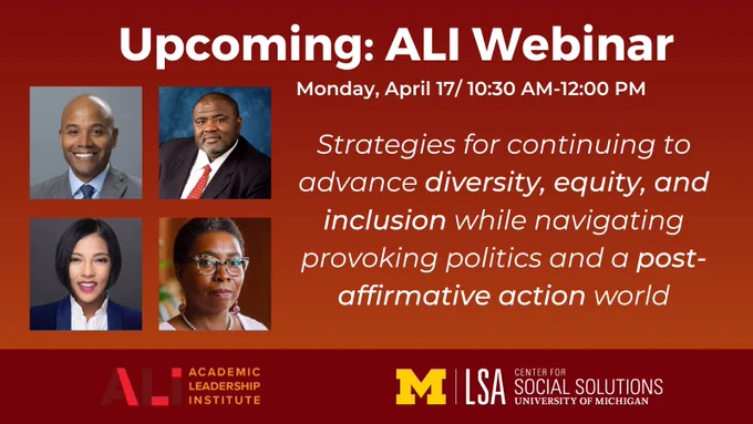 Upcoming ALI Webinar