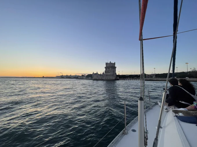 Picture of the Belem tower in Lisbon taken by me while on a sunset sail boat cruise.