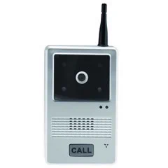 Photo shows a Lifemax Wireless Video Door Phone in black and white with video screen, call button, receiver speaker and aerial