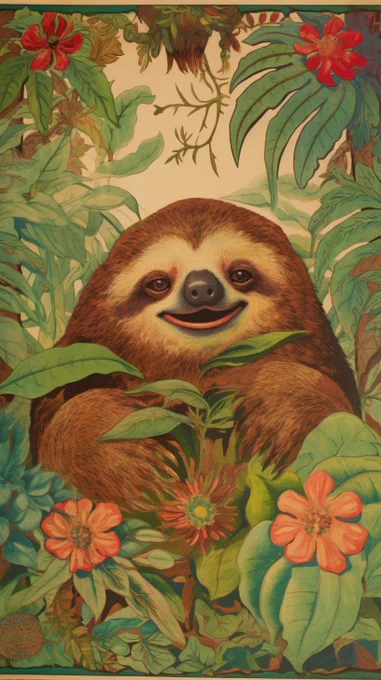 Sloth, louis wain
