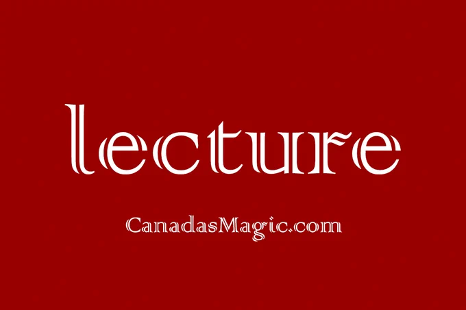 Image with the word "lecture."