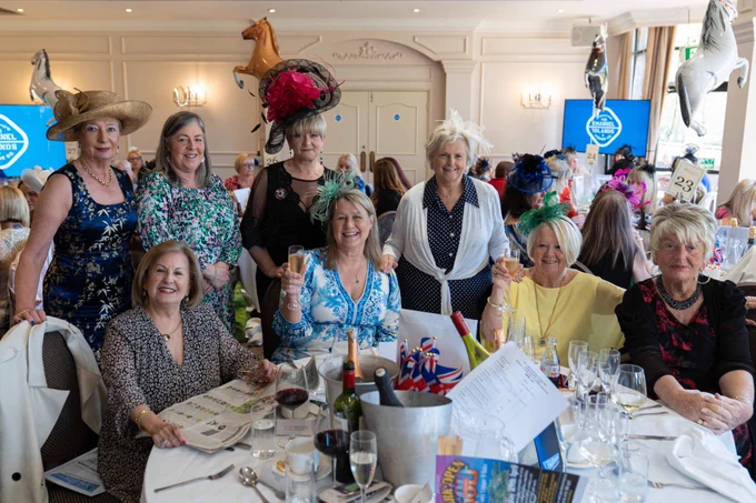 A group of women who attended the fundraising lunch this afternoon.