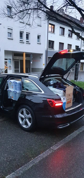 Audi A 4 fully packed with equipment and ready for beamtime