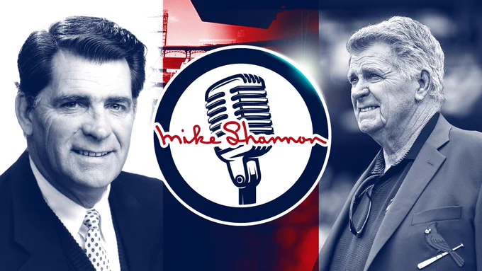 Tribute graphic to longtime St. Louis Cardinals radio announcer Mike Shannon