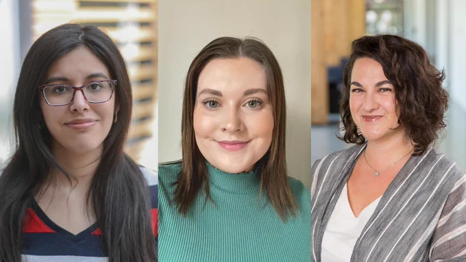 Headshots of Ana Ramirez-Cruz, Cortney Burnham, & Allison Petrozziello