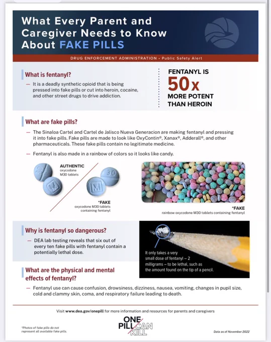 Fentanyl flyer for families