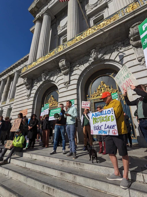 Photo of Protected Arguello rally outside City Hall