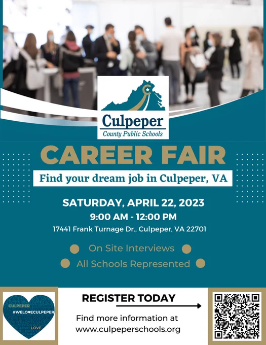 career fair flyer with QR code