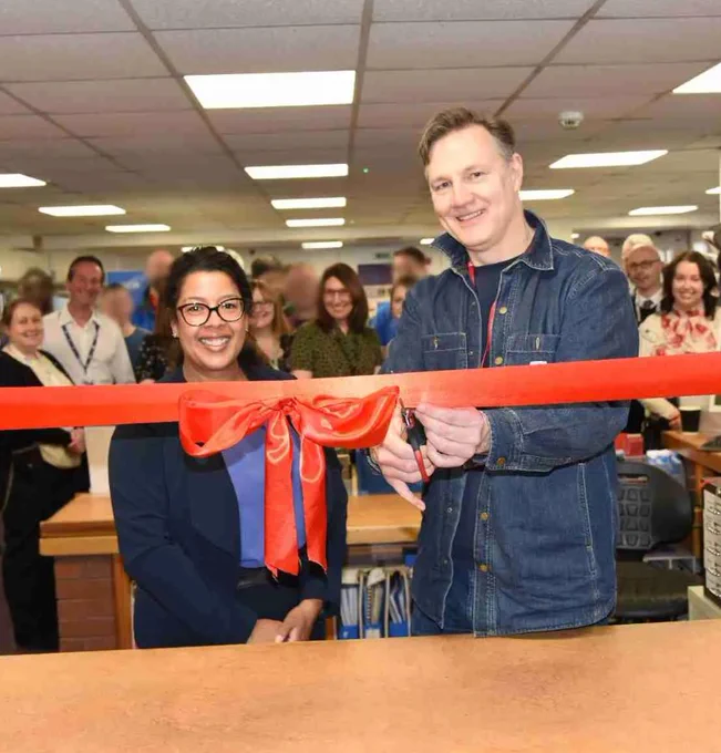 Actor David Morrissey re-opens the library at Featherstone Prison