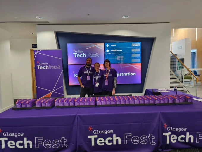 Glasgow Tech Fest welcome desk 