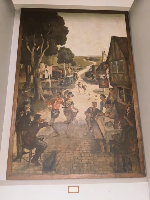 Mural panel painted by Rex Whistler, former Slade Student in 1924 which now resides in Foster Court.