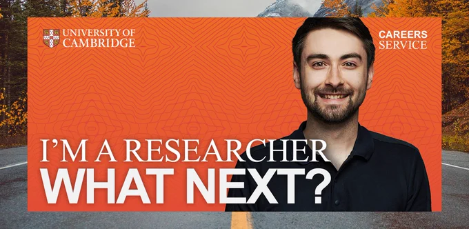 Orange banner reading: I'm a Researcher, What Next?