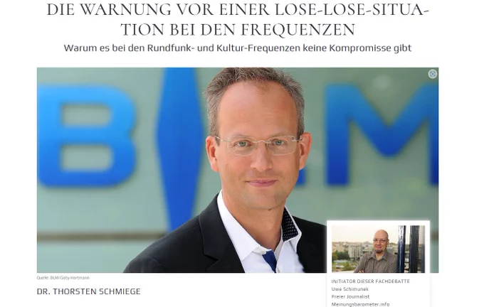 Dr. Thorsten Schmiege, BLM-Präsident im Interview mit @fachdebatten