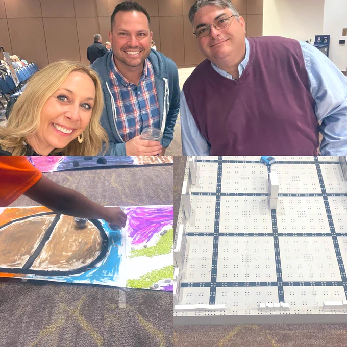 Sphero fields and people smiling
