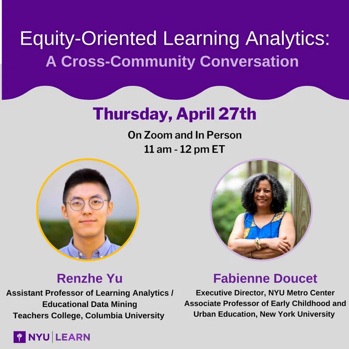 Event: Equity-Oriented Learning Analytics: A cross-Community Conversation