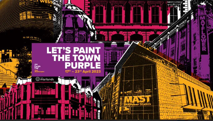 Let's paint the town purple - one of the assets created by BA (Hon) Graphic Design student, Bea Alves Oliveira