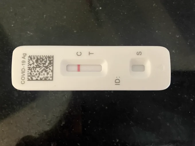 A negative COVID-19 rapid antigen test