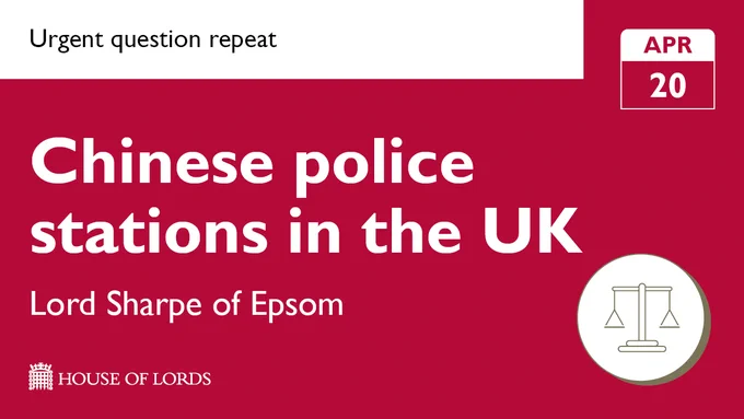 Urgent question repeat - Lord Sharpe of Epsom - crime icon