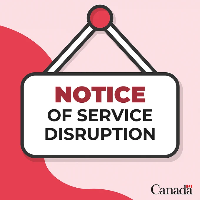 Notice of service disruption