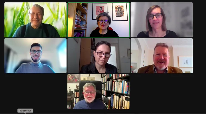 Screenshot of the editorial collective during their discussion