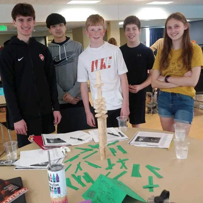 students with project