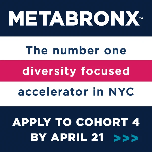 artwork >> GarysGuide advertisement for Startup Cohort 4 - Summer 2023 - accelerator application >> MetaBronx
