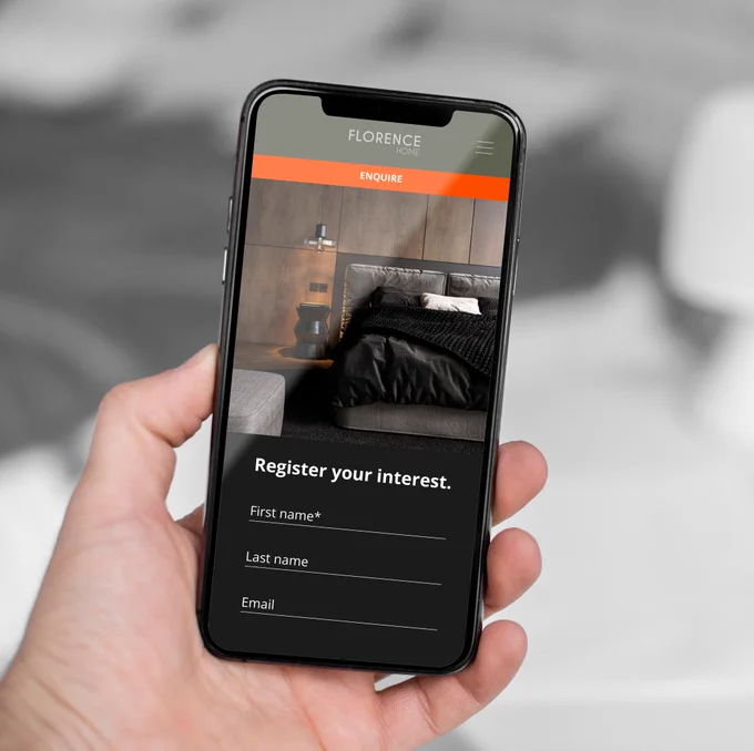 landing page for project marketing