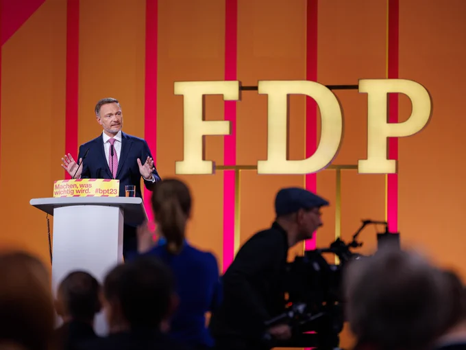 Christian Lindner auf dem Bundesparteitag der FDP 2023