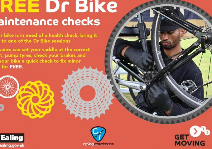 Dr Bike maintenance checks - if your bike is in need of a health check, bring it along to one of the Dr Bike sessions. Mechanics can set your saddle at correct height, pump tyres, check brakes and give your bike a quick check to fix minor faults for free.