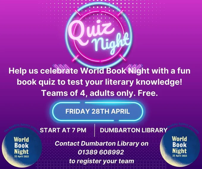 World Book Night Quiz poster