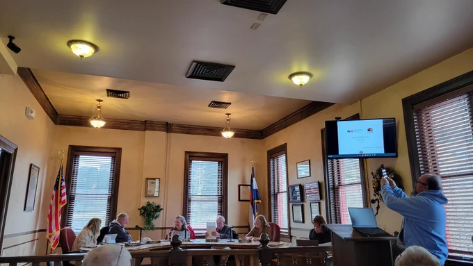 A Victor City Council meeting