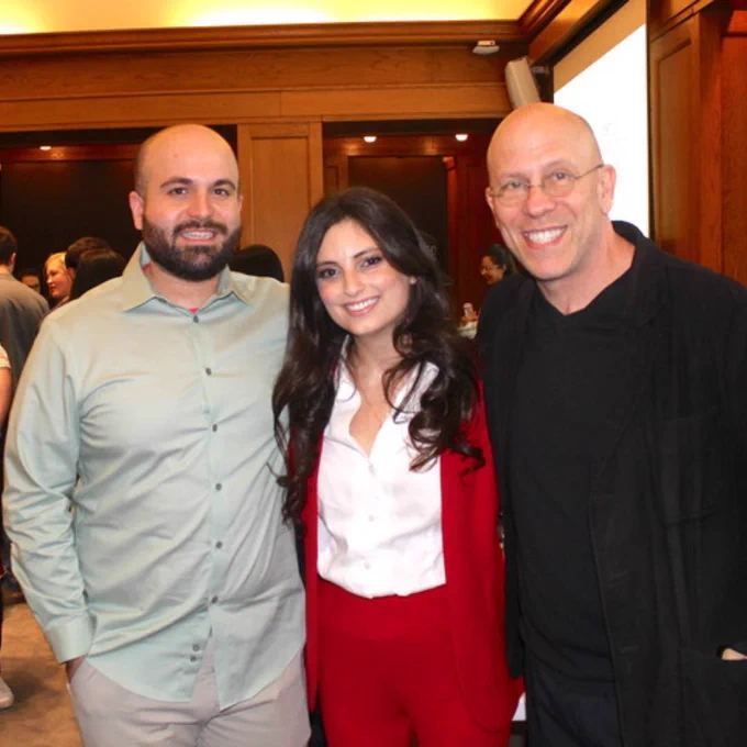 Nicholas Castro, Star Kashman, and Professor Jonathan Askin