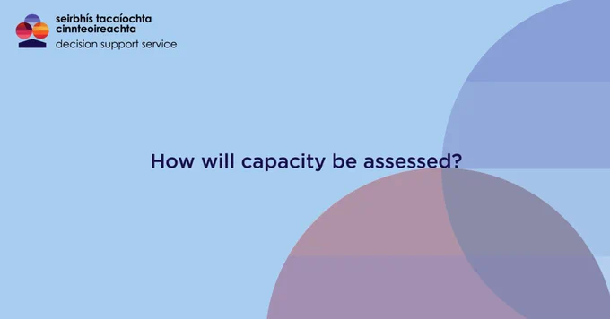 Blue background with the text how will capacity be assessed