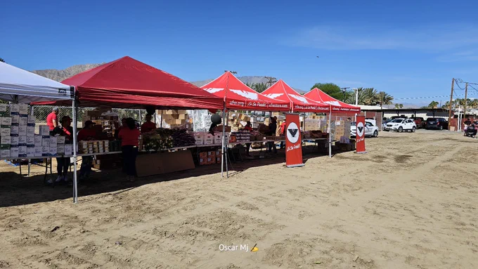 UFW Coachella farm worker food distribution
