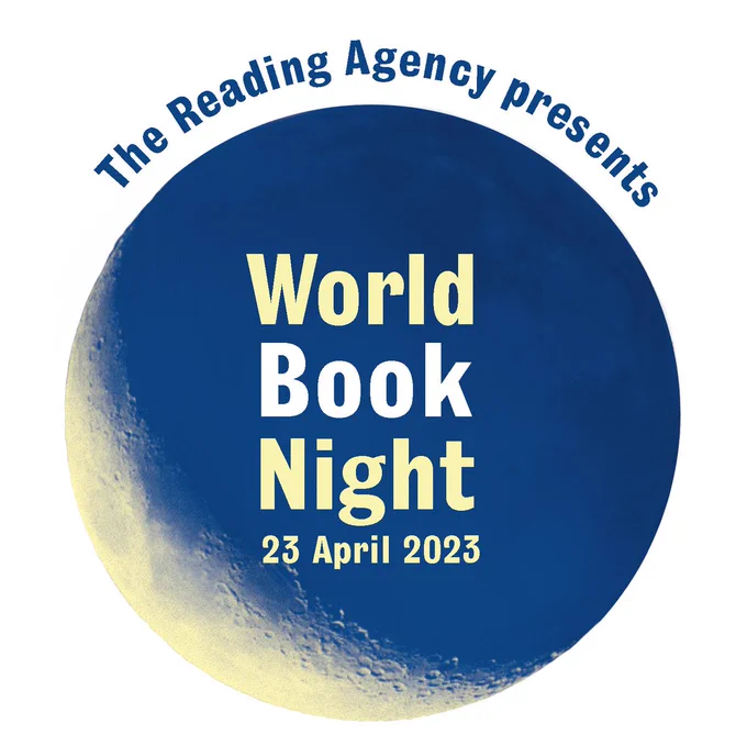 World Book Night logo - we're celebrating tonight, 23 April 2023.