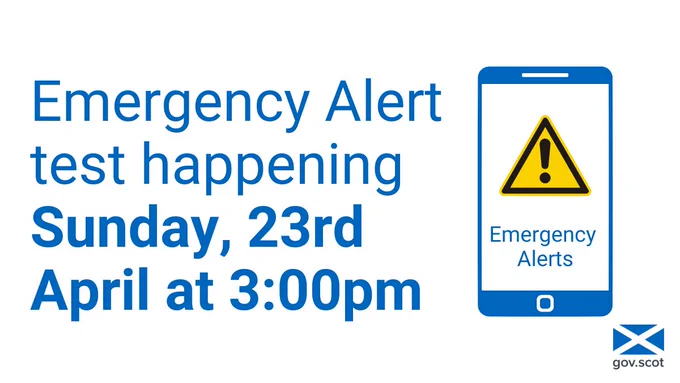Emergency Alert test happening Sunday, 23rd April at 3:00pm