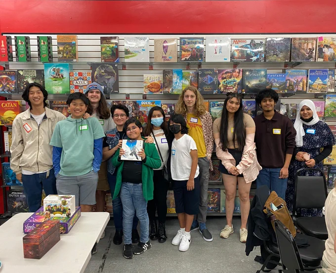 Game Pathways alumni (and their siblings) at The Comic Bug in Manhattan Beach for a casual meet-up