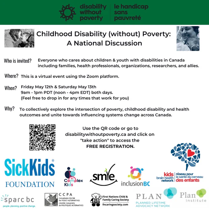 Event poster with a QR code, event details and sponsorship logos.
