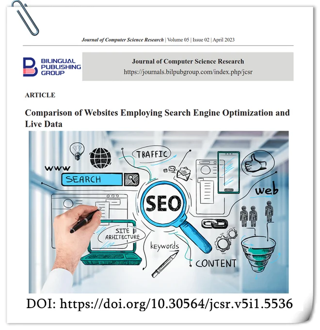 This study compares websites that take live data into account using search engine optimization (SEO).